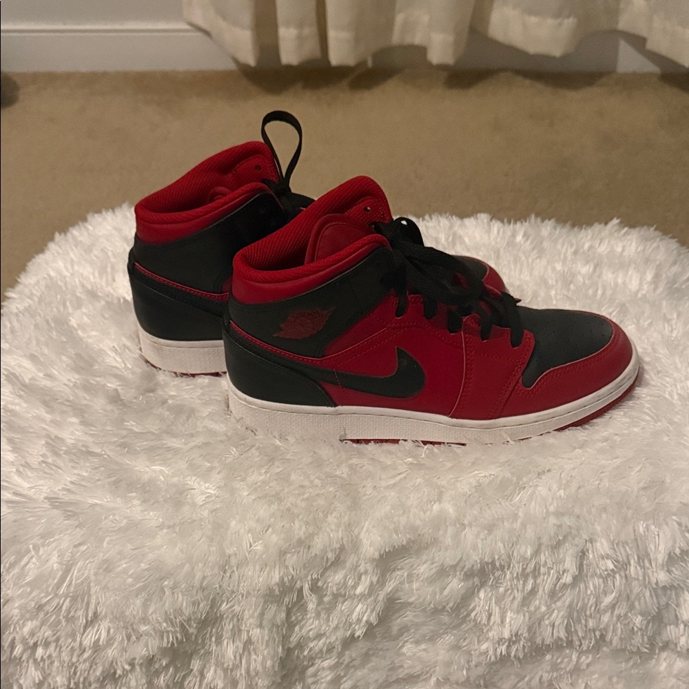 Jordan Kids Red and Black Sneakers